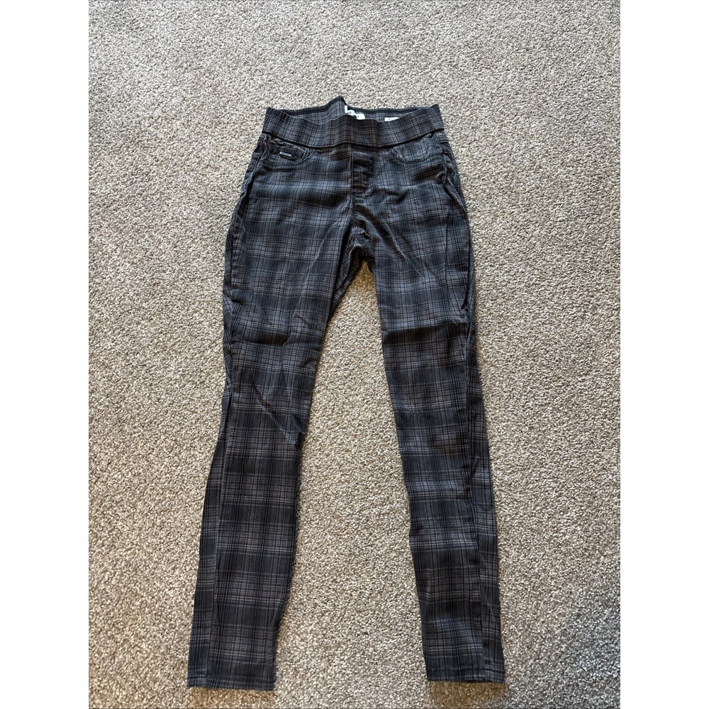 Womens Nine West Heidi‎ Pull On Skinny Plaid Pants Size 4